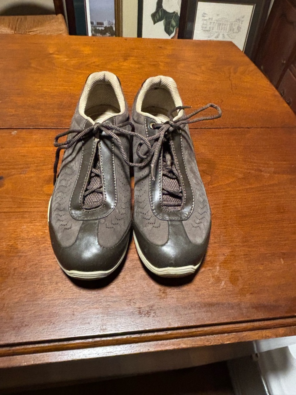 Dr. Andrew Well Women’s OrthaHeel Collection Brown Leather/Suede Sneakers Size 8